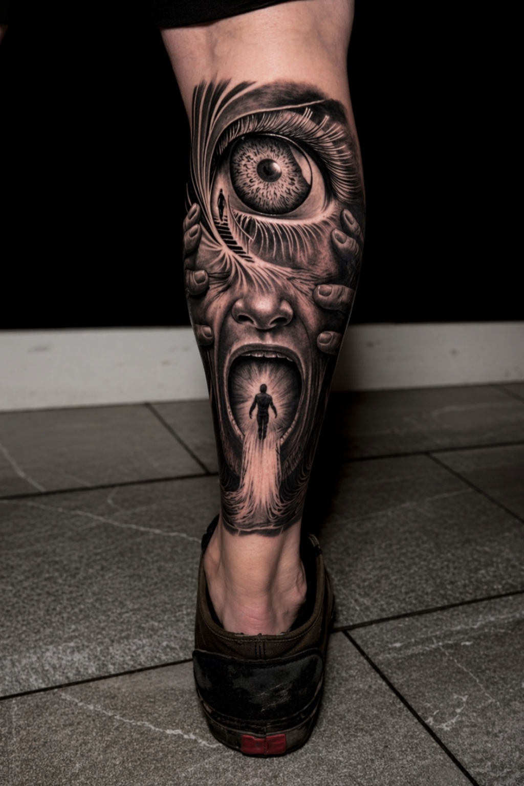 Black & Grey Realism Tattoo — Sento Ink Calgary