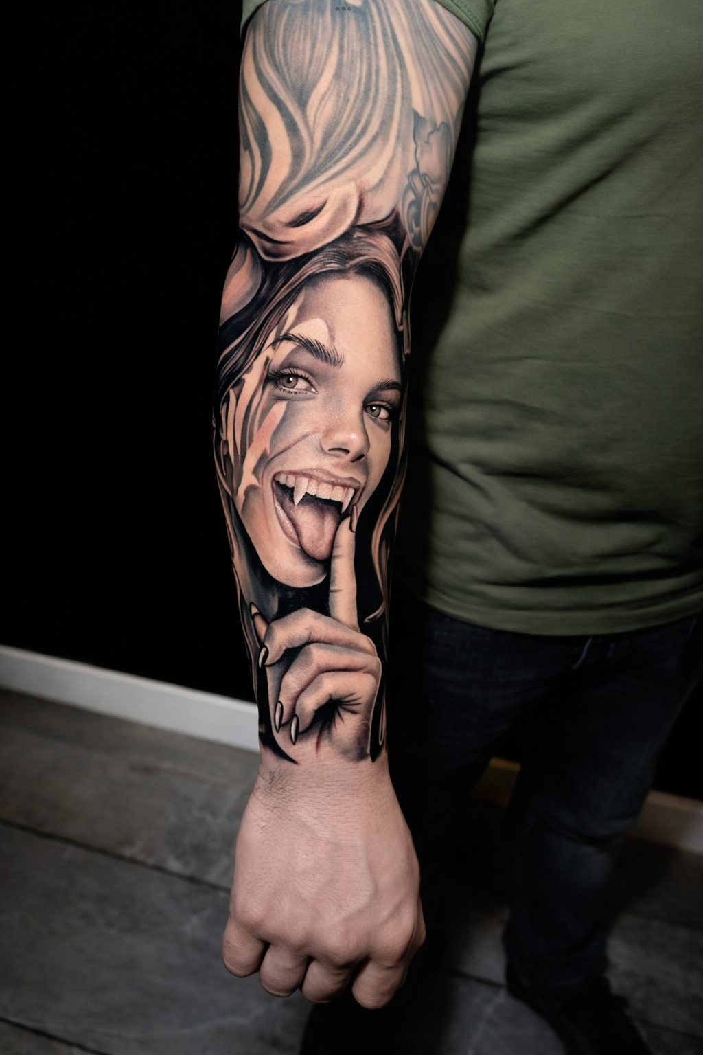 Black & Grey Realism Tattoo — Sento Ink Calgary