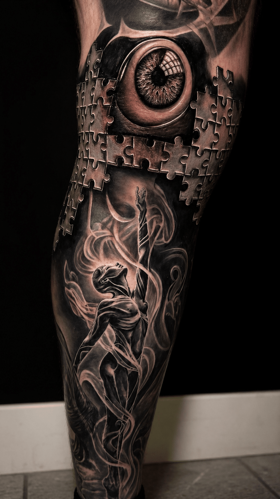 Black & Grey Realism Tattoo — Sento Ink Calgary